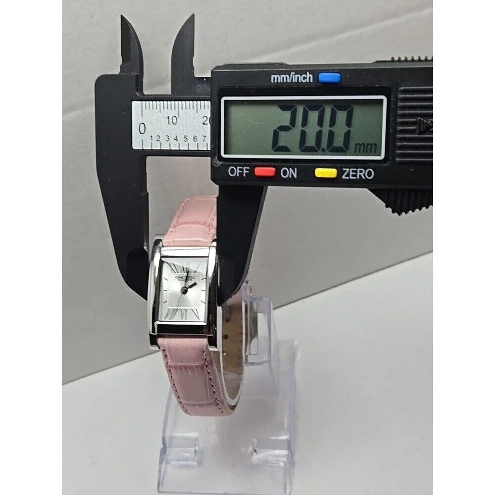 Kenneth Cole Reaction KC2404 Ladies XS Tank Watch Pink Leather Strap New Battery